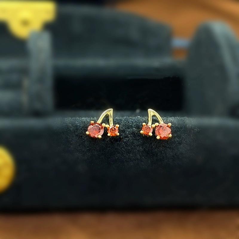 

Милые серьги в виде вишен из стерлингового серебра 925 пробы, нежные красные серьги в стиле ниши для женщин 925