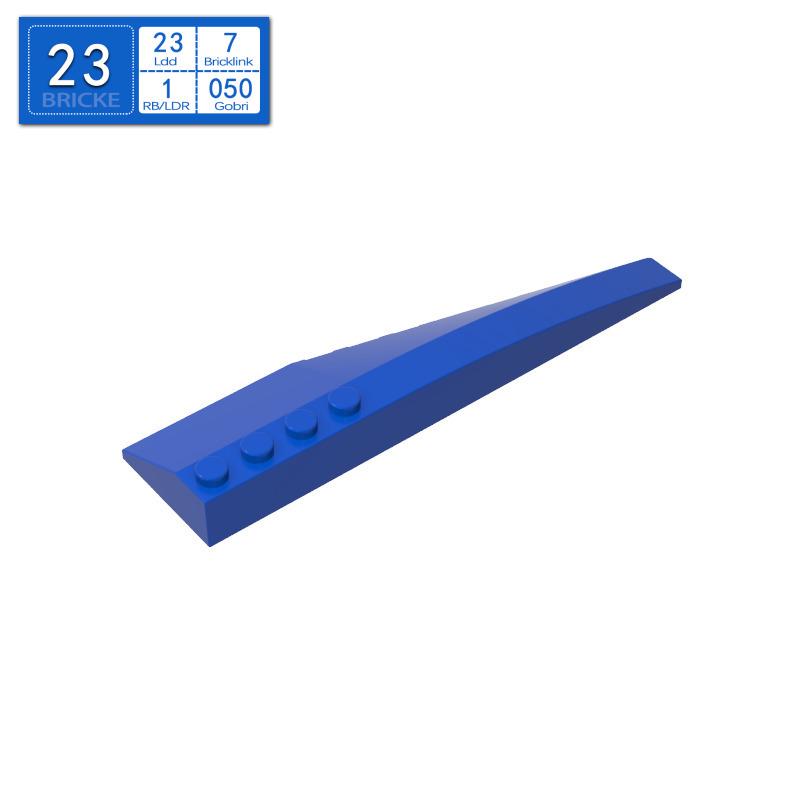 BRICKE Brick 12x3 Left Wedge (Compatible with Lego 42061) Loose Building Blocks, Small Parts 50g (approx. 10 pcs) синий