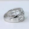 European and American Rhinestone Crystal Mum Ring