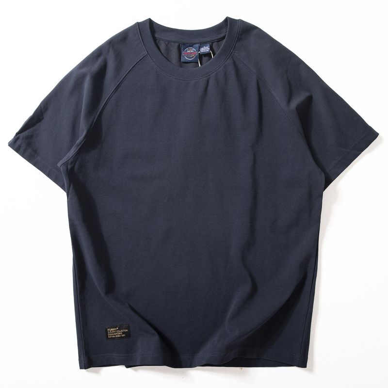 Short sleeve Men's Summer New Soft Breathable Half Sleeve Top Raglan Sleeve Japan fashion Simple All-Match Loose Casual T-shirt