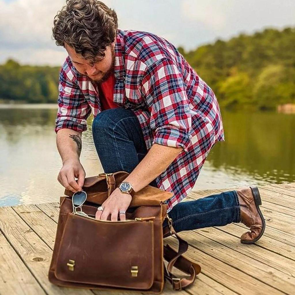 Büffelledertasche Computer Buffalo Hunter Leder Laptoptasche