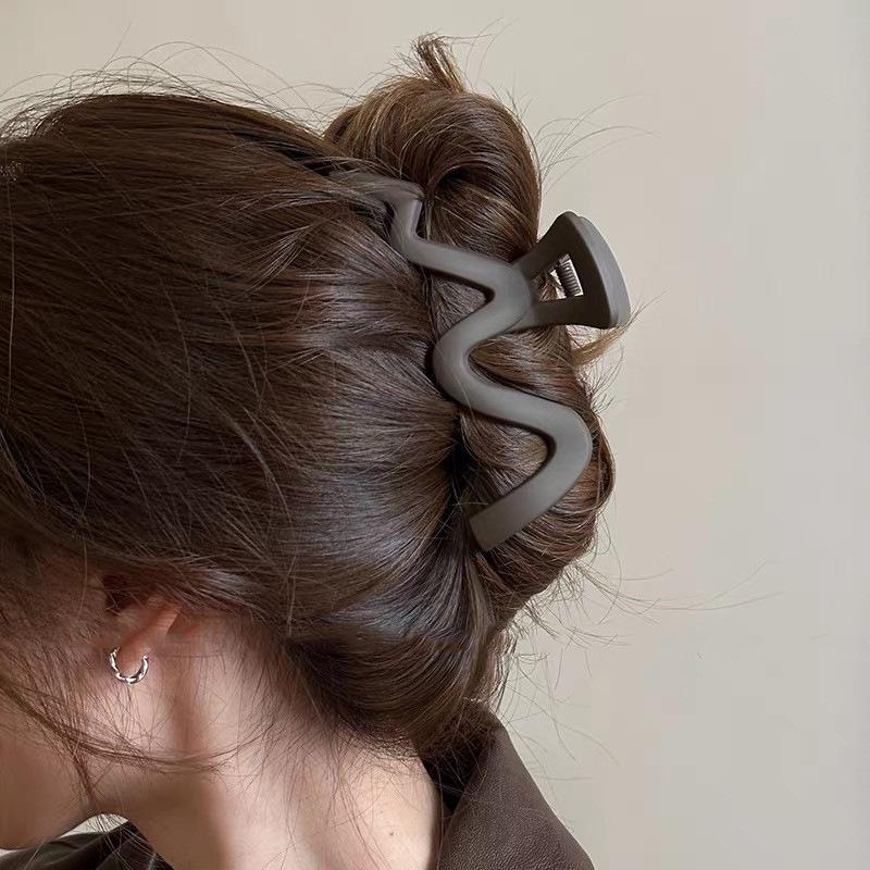 

2024 Зажим-краб для волос высокого класса с большой волной для густых волос - Женский зажим для волос акула