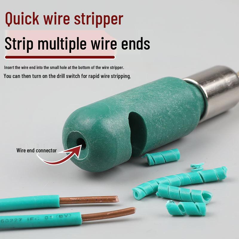 Electrician's Lightweight Portable Wire Stripper Drill for Fast Cable Peeling