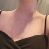 Metal Silver Color Multip Star Zircon Pendant Necklace For Women Chain Choker Necklace Trend Fashion Jewelry Gift