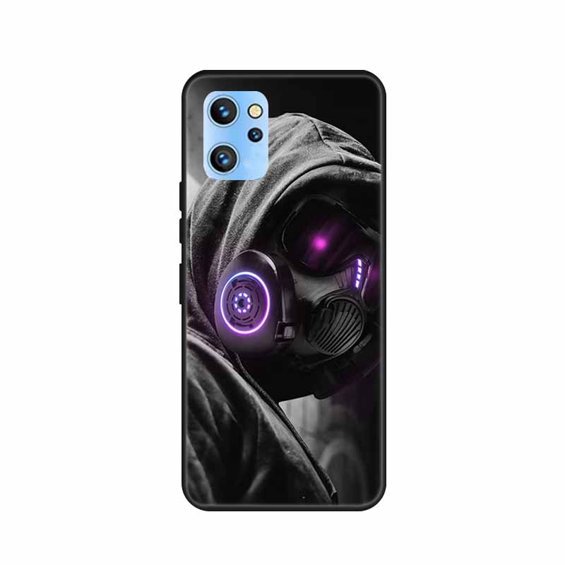 Etui do telefonu Umidigi A13 Pro 2022 Kwiaty Czarny Silikonowy Tylny Pokrowiec Miękki Pokrowiec TPU Do Umidigi A13S Etui A 13 S Coque Funda Torba