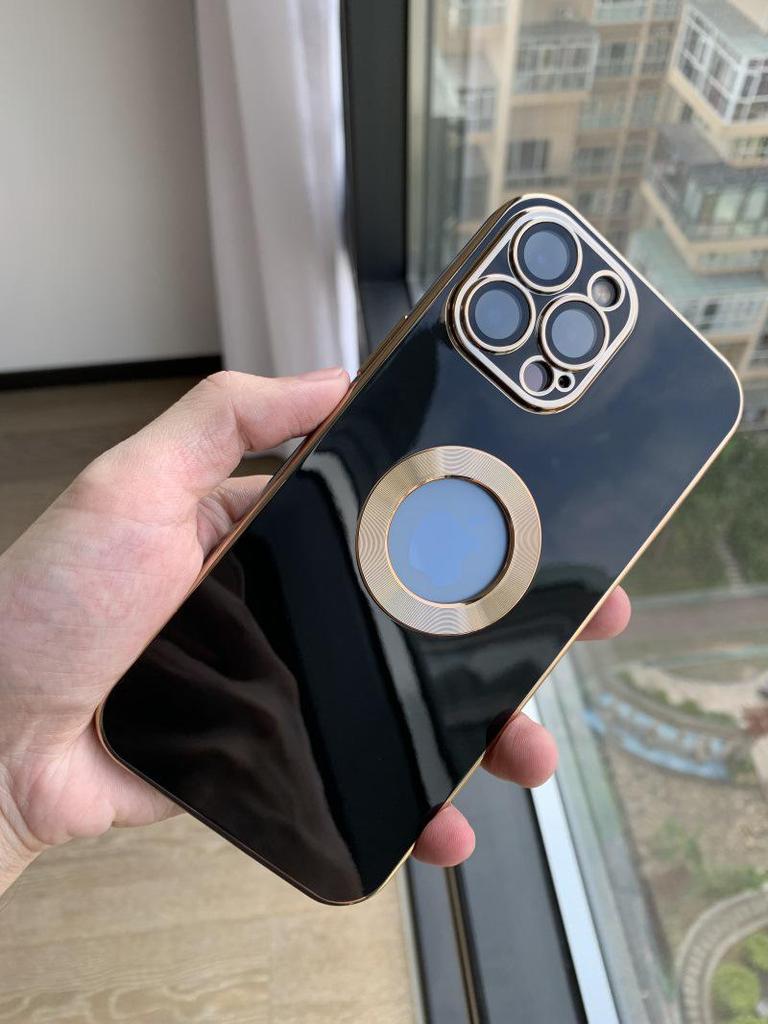 Pupillenlinsen-CD-Muster iPhone Hülle für iPhone 11-14 - Galvanisiertes TPU Einfarbig