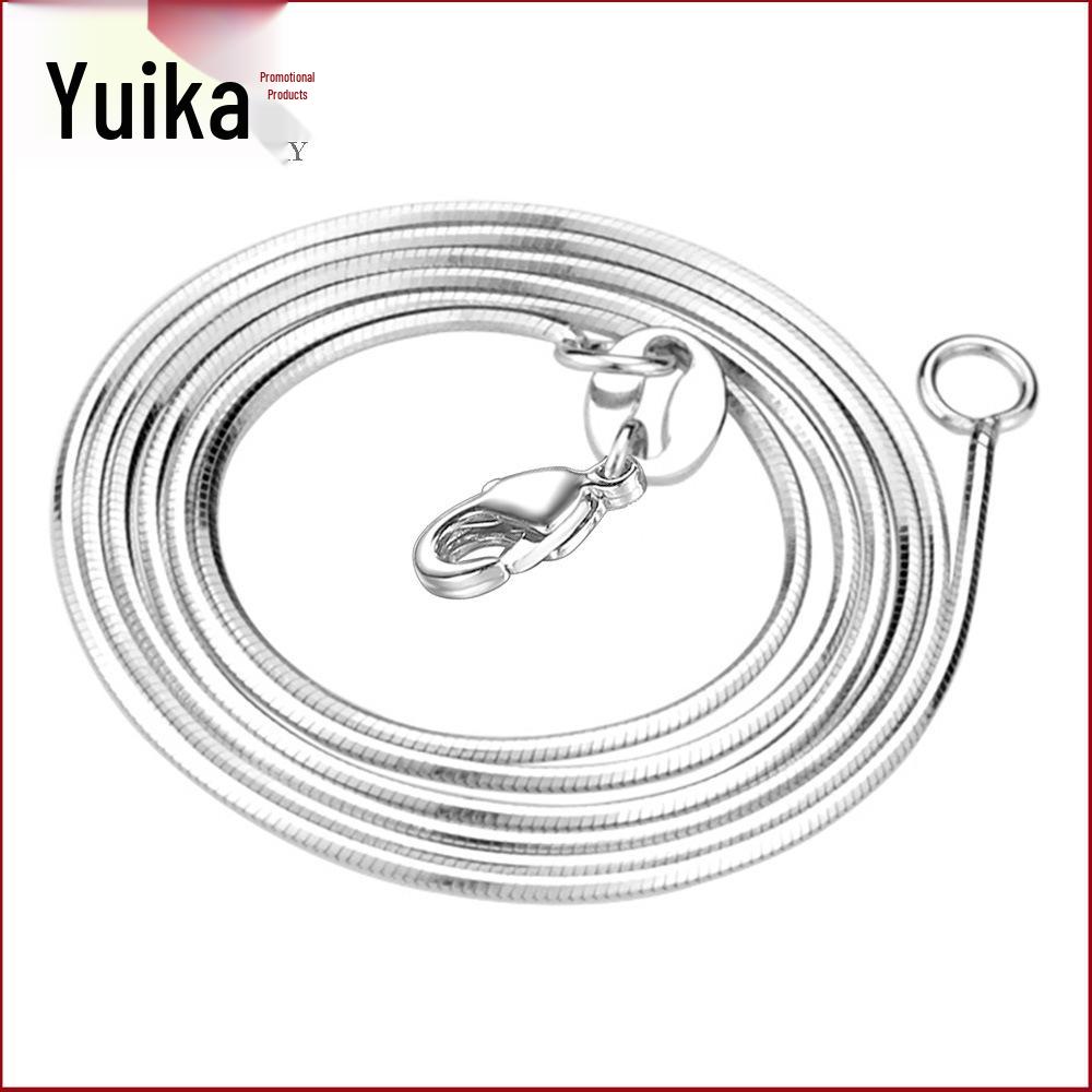 Женское серебряное колье-змейка Wei Hua P120 Lobster Clasp, 45CM, Copper Silver Plated