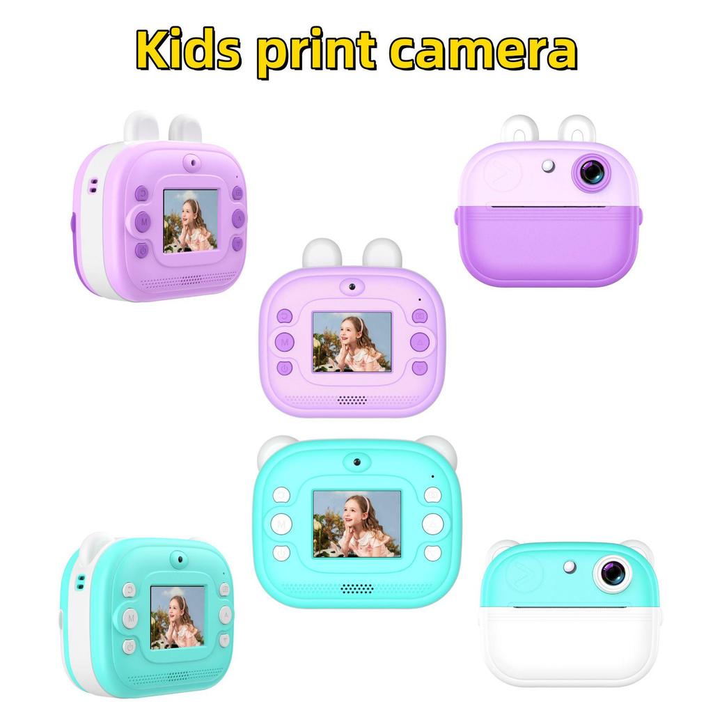 Q9 Kids' Instant Print Camera: HD Photo, Video Recording, One-Click Print, Cartoon Design, Perfect Gift