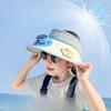 Nový letní dětský klobouk proti slunci s ventilátorem Solární stropní klobouk UV ochrana Dětský klobouk proti slunci