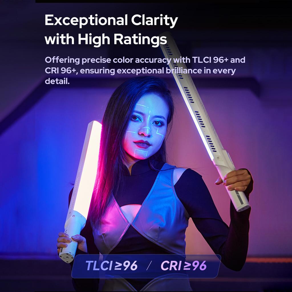 Godox LC1000R Handheld RGB Lichtstab 100W LED Videoleuchte Stab 2500K-8500K CRI96+ Dimmbar 15 FX