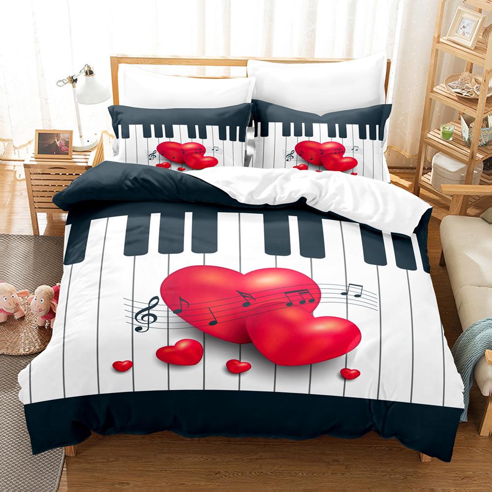 Modedrucktechnologie, 3D-Digitaldruck, Bettwäsche, Bettbezüge, Kissenbezüge, dreiteilige Sets