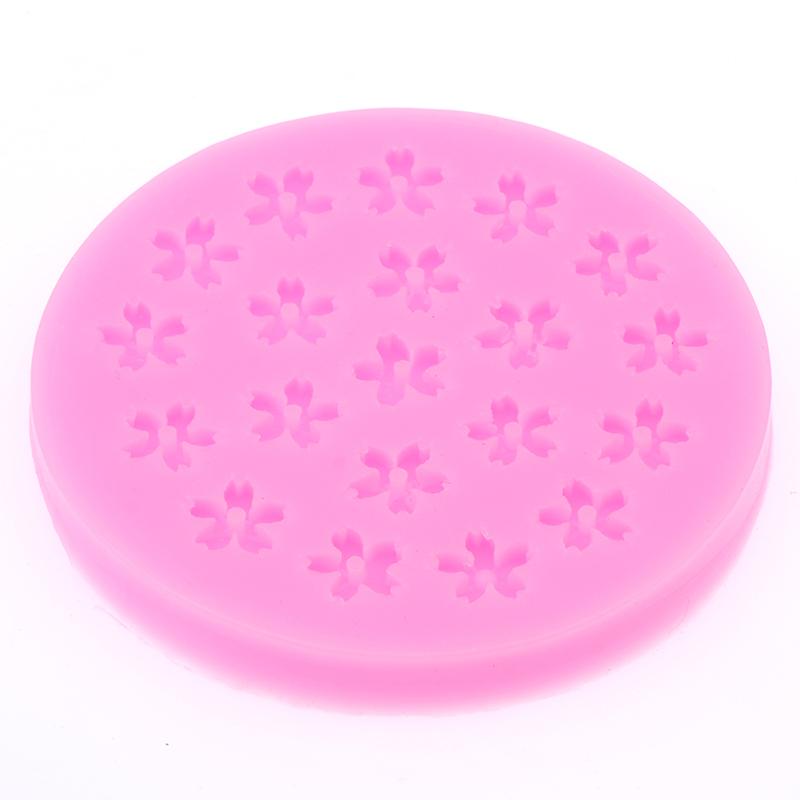 Mini 20 de găuri cu flori de cireș, trandafiri, matriță din silicon, în formă de floare, ciocolată, fondant, desert, prăjitură cu flori, instrument decorativ de copt