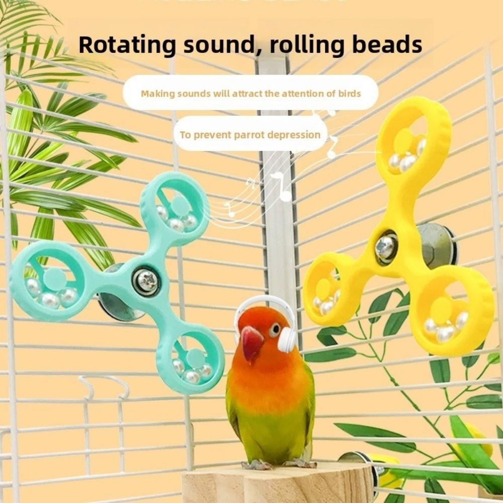 Rotating Spinner Wheel ABS Parakeet Toy New Bird Interactive Toys Mental Enrichment Play