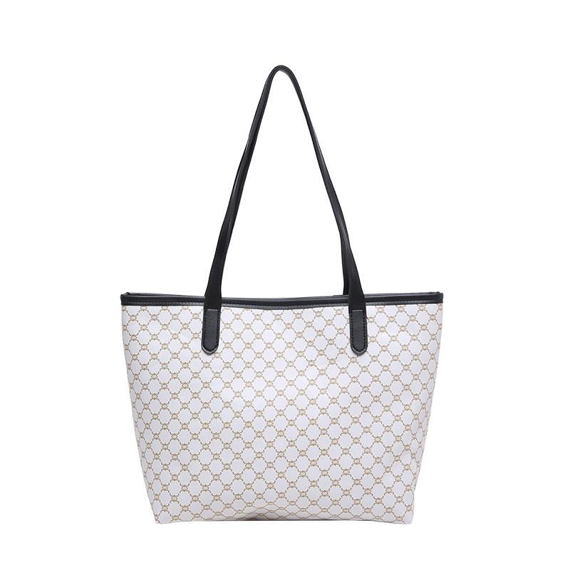 Urban Minimalist Checkerboard Tote Bag For Women Large Capacity Everyday Use