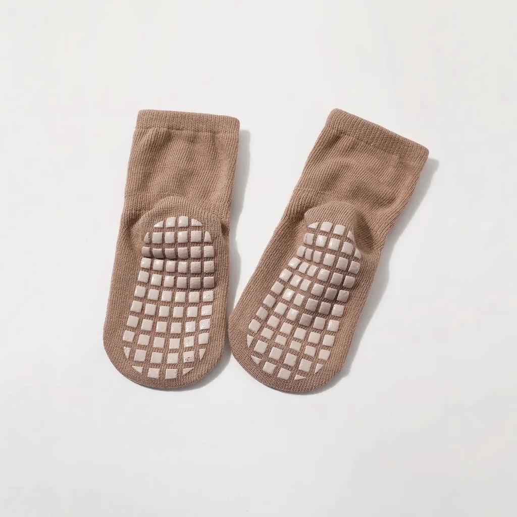 6/1 Pairs of Floor Socks Newborn Dispensing Non-Slip Indoor Soft Bottom All Year Round Cartoon Loose Mouth Boys and Girls Socks