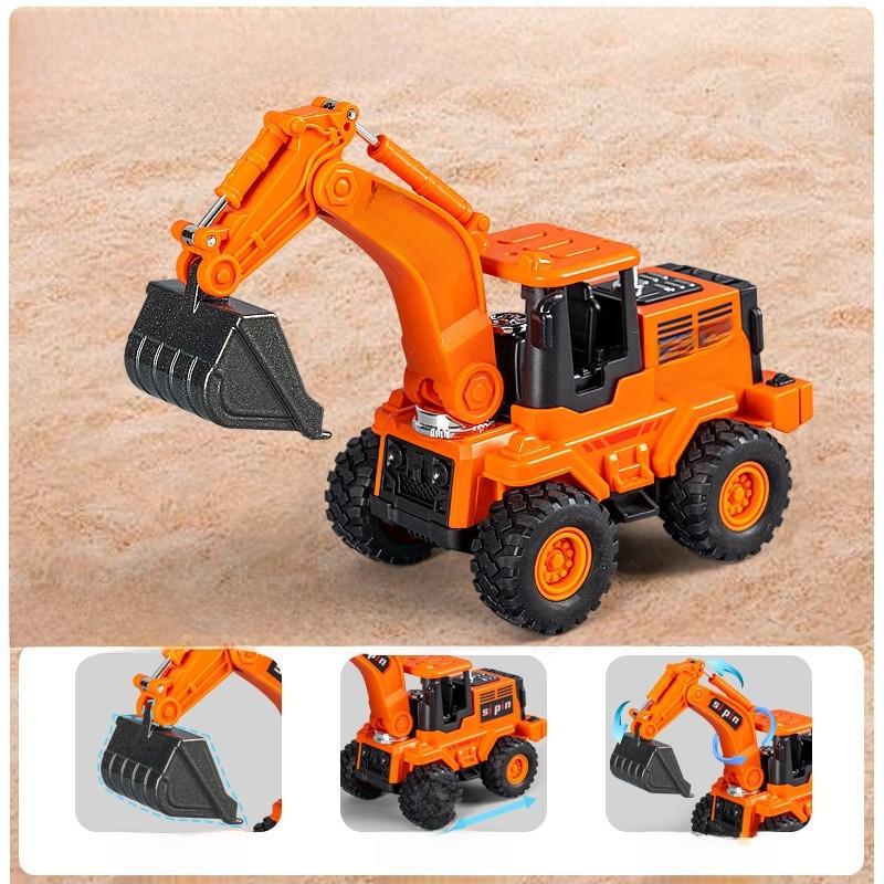 Inertia Bulldozer And Excavator Toy With Alloy Shovel For Kids Construction Play