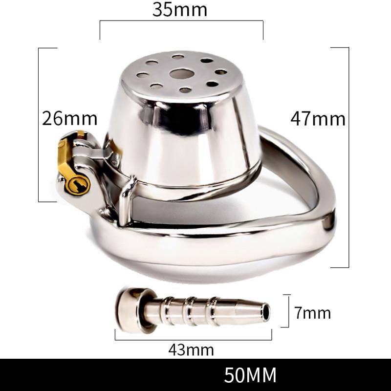 BDSM Stainless Steel Urinary Catheter Male Chastity Belt Cock Rings Penis Cage Scrotum Sex Toys Slave Cuckold CB Lock