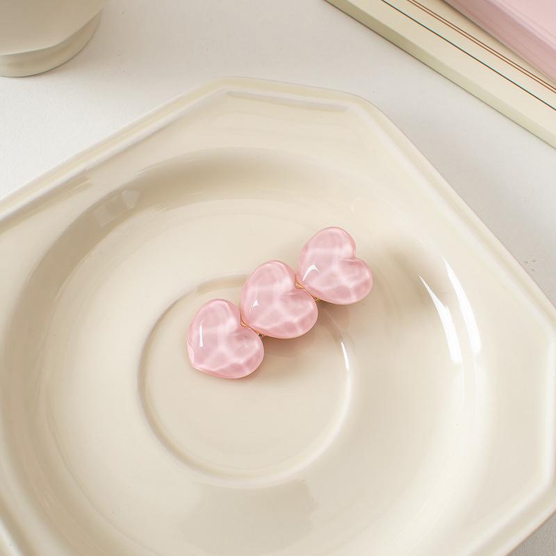 

Peach Heart Bb Duckbill Clip Pink Pure Blue Hair Clip Three Little Hairpins Girls Heart-Shaped Diy Hair Accessories A1