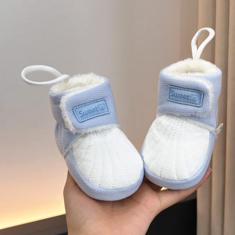 Infant Fleece Shoes: Soft Soles, Warm Cotton, Non-Shedding, Anti-Slip for 0-1 Year