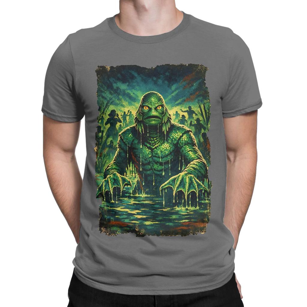 The Ccreature Strikes Retro Style Art Funny 100 Cotton Tshirt Ccreature From The Black Lagoon Tops Tees For Unisex