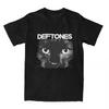Harajuku TShirt DDeftones Black Cat Cotton T Shirts Music Band Trendy Tshirt for Mens Women Beach Aesthetic Short Sleeve Tees