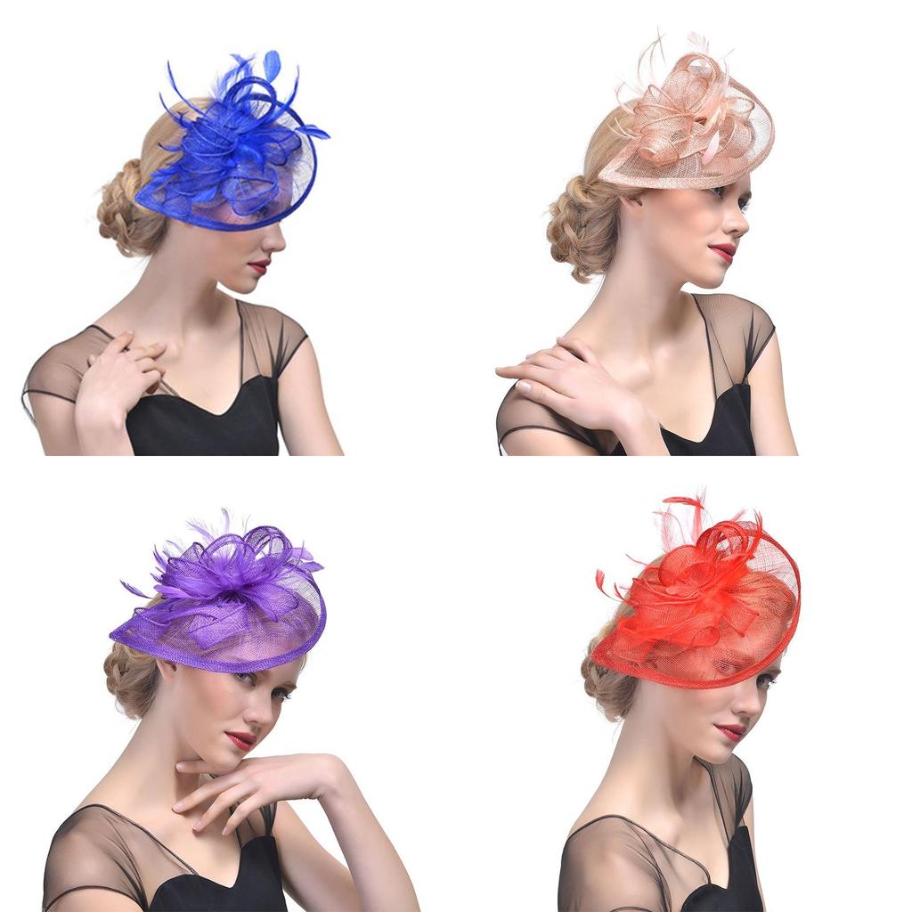 Ethereal Fairytale Silk Flower Feather Headpiece For Women