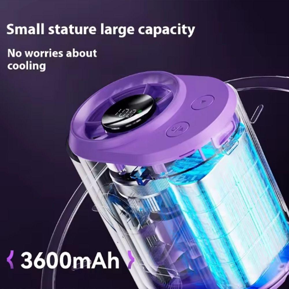 

Refrigeration Hanging Neck Fan LED Display Personal Cooling Fan Outdoor Activities помаранчевий