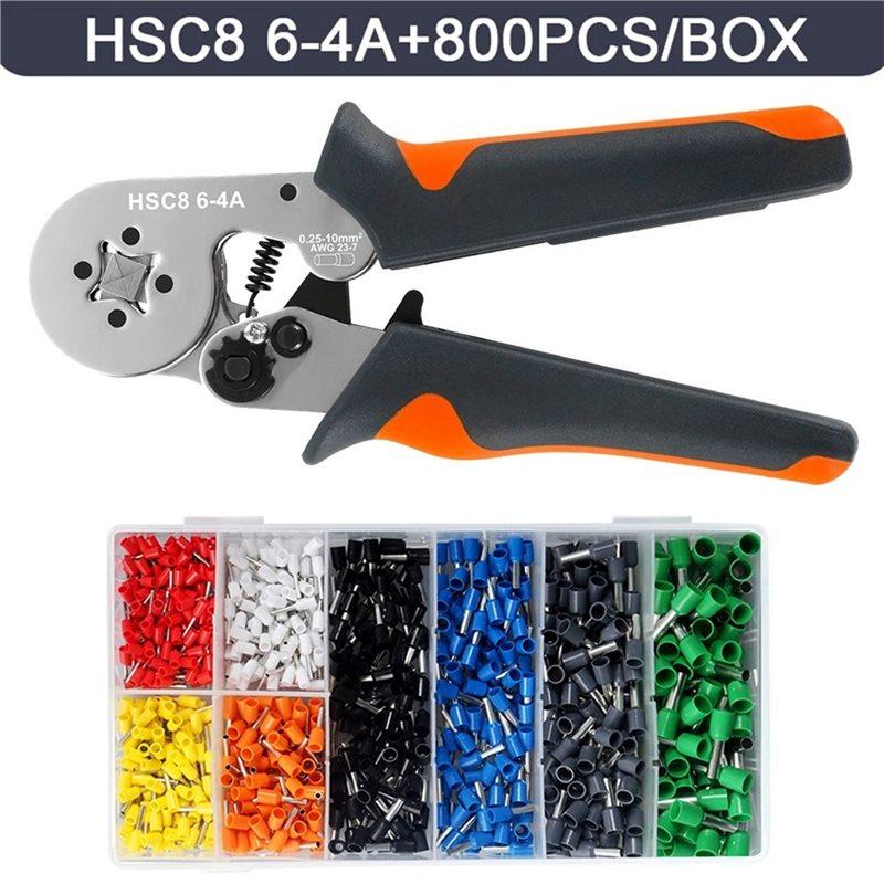B97A-Ferrule Crimping Tool HSC8 6-4A Electrical Crimper Crimping Plier For Wire End Crimp Tube Terminal Circuit Repair