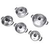5PCS Cookware Set with Glass Lids Stainless Steel Milk Pot Kitchen Cooking Set for Induction Cooktop
