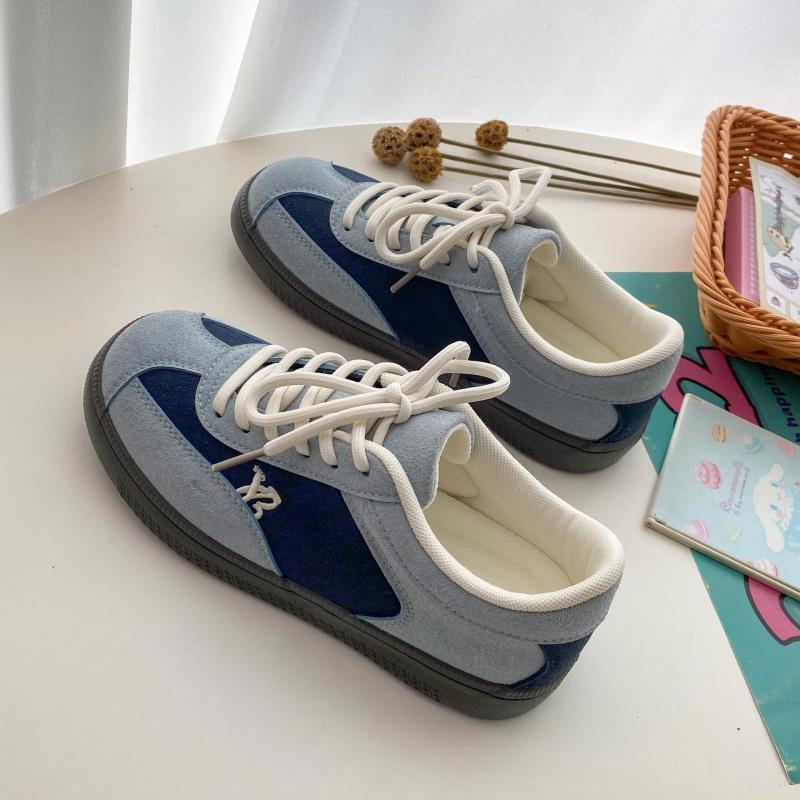 2025 New Retro Dexun Shoes Women's Shoes Ins Simple Design Korean Version Trend Versatile White Shoes Casual Board Shoes