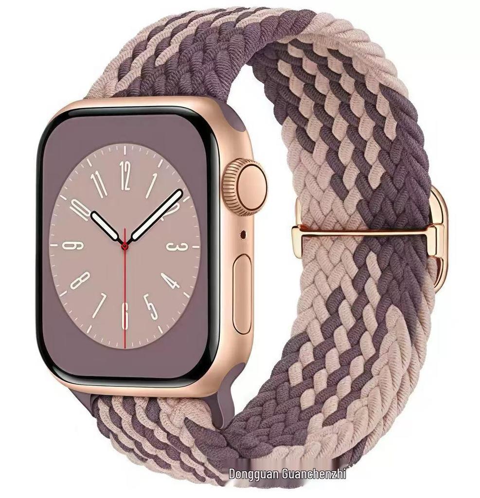 Elastic Woven Nylon Strap for Apple Watch Series 4-10 & Ultra 2