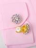 2Pcs Rhinestone Cufflinks Shirt Sleeve Button Covers Bling Crystal Button Clips For Dresses And Shirts Button Decoration Buttons