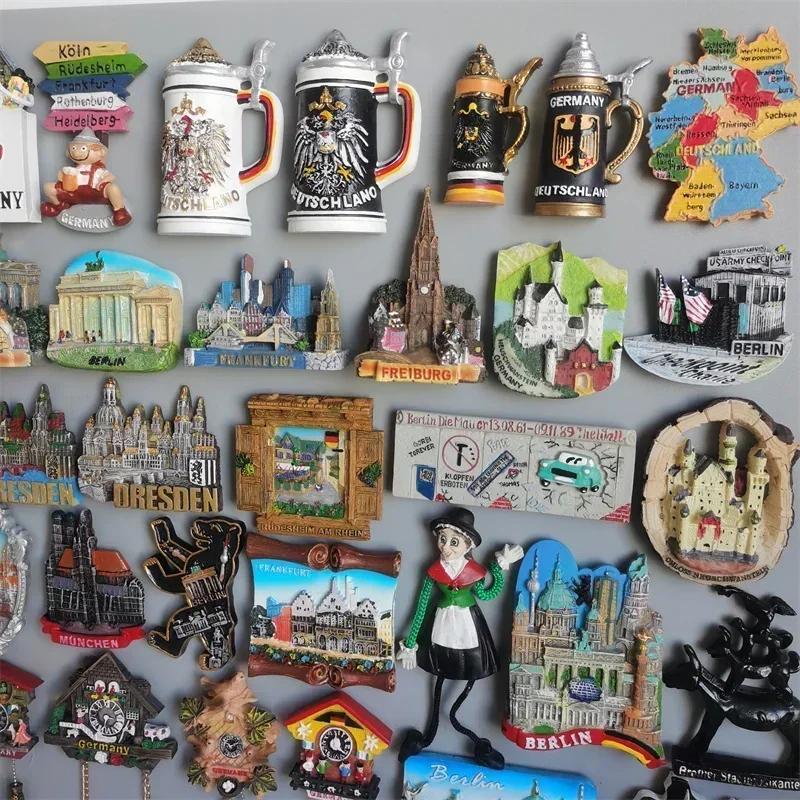 Germany Fridge Magnets Cuckoo Clock Mug Berlin Munich Dresden Frankfurt Freiburg Neuschwanstein Refrigerator Magnets Sticker
