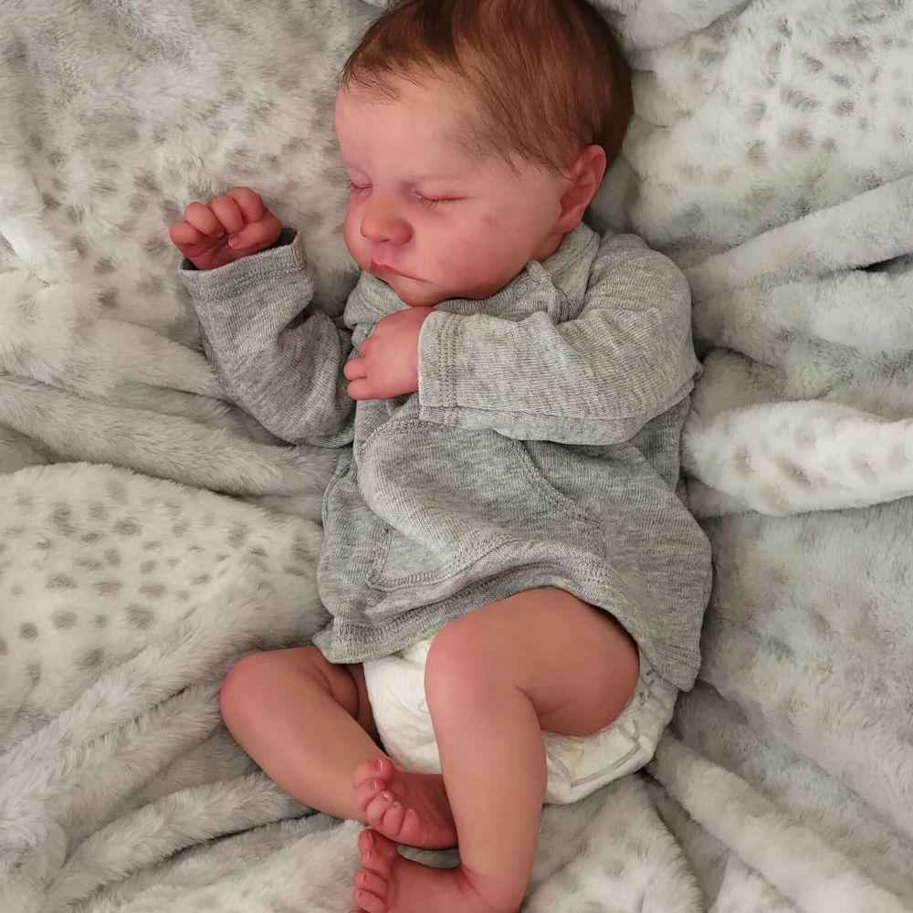 Levi Reborn Baby Doll: 17" Soft Vinyl Doll for Early Education.