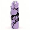 1PC Swirl Frame Butterfly Line 750ml Color Plastic Sports Water Bottle Leakproof Flip Straw Lid Suitable for Sports Office Home Use