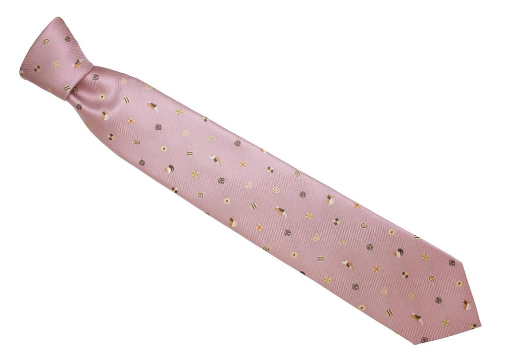 SIMON CARTER Cat Sweets Silk Tie (Pink)