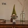 Desktop Display Figurines Vintage Farmhouse Gnome Figurine, Dangle Leg Statue, Rustic Tabletop Forest Theme Shelf Decor Ornament for Fall Thanksgiving