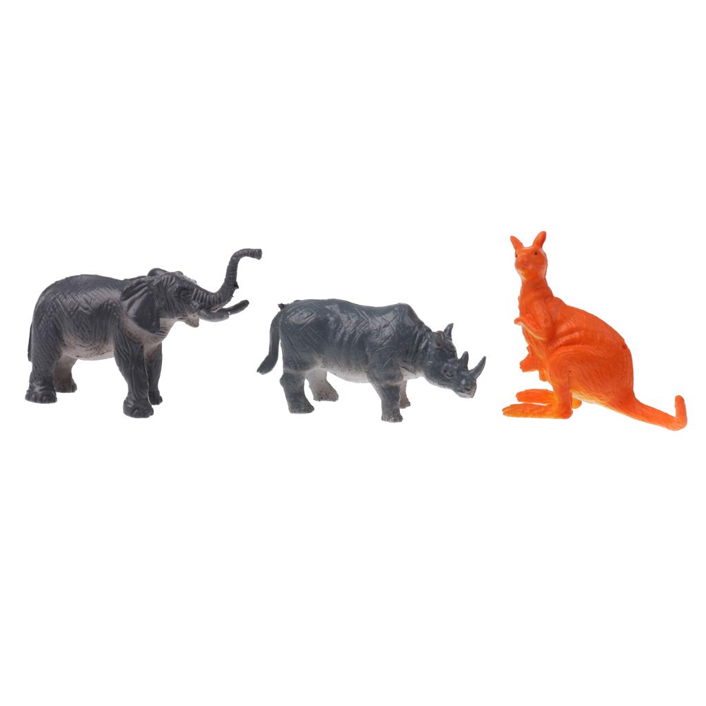 Animals Figure Toy Animal Rubber Model Educational Toys Playset Of 8/10/12pcs