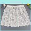 Geometric Embroidered Nylon Sheer Mini Skirt For Casual Women Spring