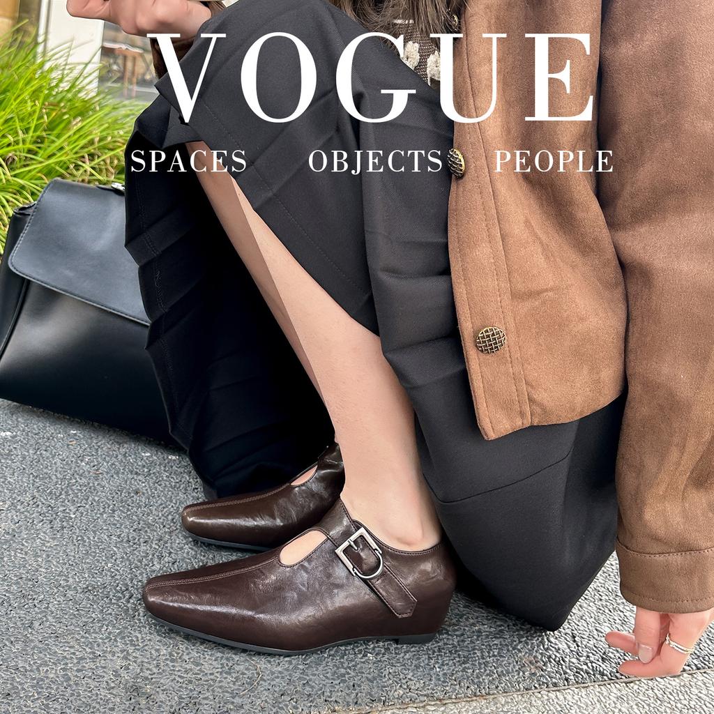 cmcm inner height increase lowtop small leather shoes square head thin versatile British style small leather shoes highend single shoes women