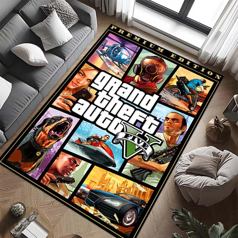 Grand Theft Auto V: Приключения ковровые напольные коврики Декор для дома Украшение для общежития Подушка для офисного кресла Искусство