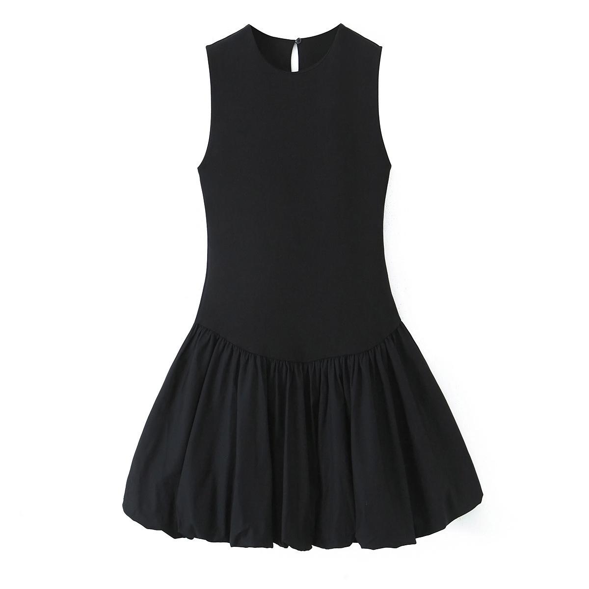 

Весна 2025 Женское платье в европейском и американском стиле с двусторонней вставкой L чёрный