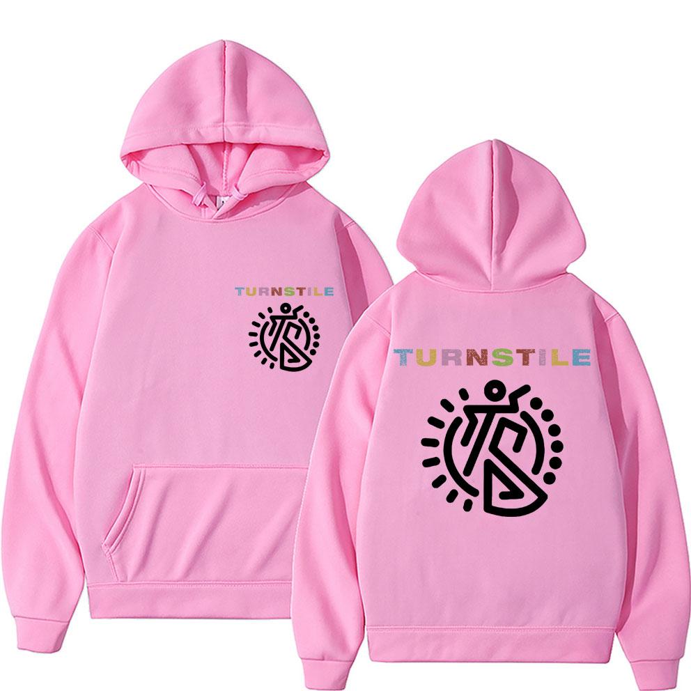 Sänger Turnstile Grafik Hoodie Herren Damen Lässig Übergroß Kapuzenpullover Sportbekleidung Herrenmode Hip Hop Rock Stil Kapuzenpullover Sweatshirt