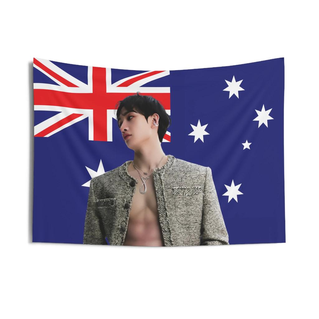 SKZ Bang Chan Photo Tapestry Background Decoration Dormitory Bedhead Living Room Sofa Background Durable Decoration