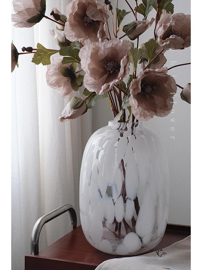 Vallmo Konstblommor - Lyxig Blomsterbukett för Vardagsrumsinredning