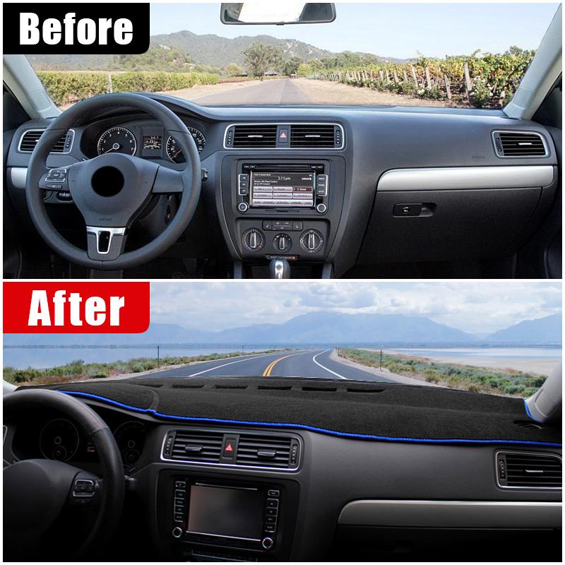 Für Volkswagen VW Jetta A6 5C6 2011 2012 2013 2014 2015 2016 2017 Auto-Armaturenbrett-Abdeckung, vermeiden Sie Licht, Anti-UV-Teppiche, rutschfeste Matte