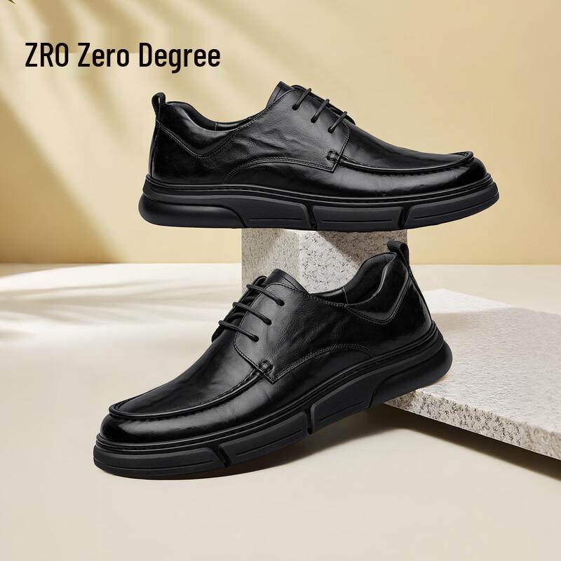 Zero Degree Men s Business Casual Leather Derby Shoes 43 чёрный
