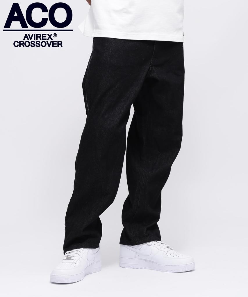 AVIREX CROSSOVER 5POCKET DENIM PANTS men's 2XL 010 black 783-4211003