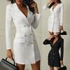 Spring Black and White Long-sleeved Suit Jacket Fashion Casual Women's Wear