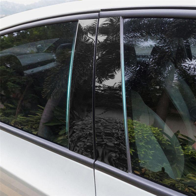 Convient pour Kia K5 2011-2015 Noir Brillant Montant de Pilier B C Couverture de Fenêtre Garniture Autocollant Bande Colonne Centrale Rétroviseur de Voiture